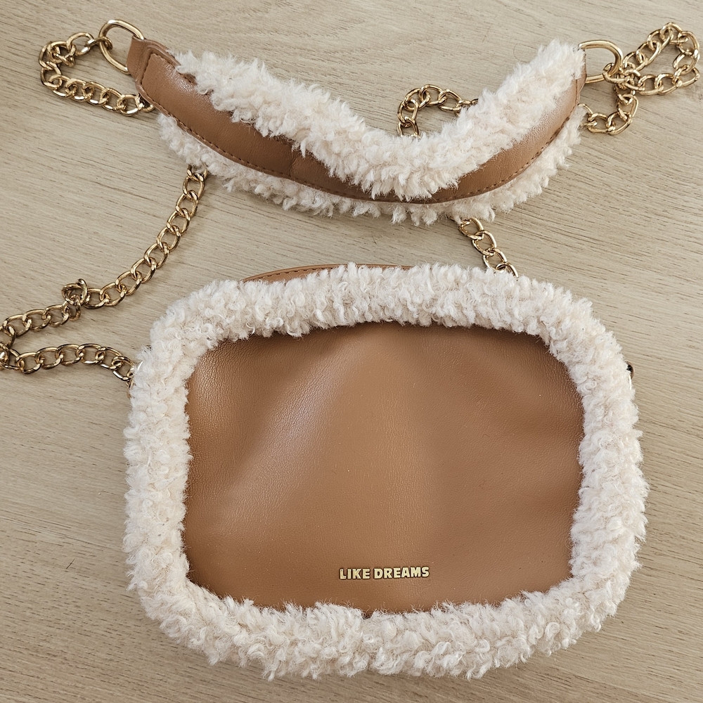 Pumpkin Patch Vegan Sherpa Crossbody Bag